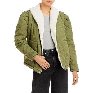 NWT [BLANKNYC] FAUX FUR TRIM QUILTED PUFFER JACKET - M